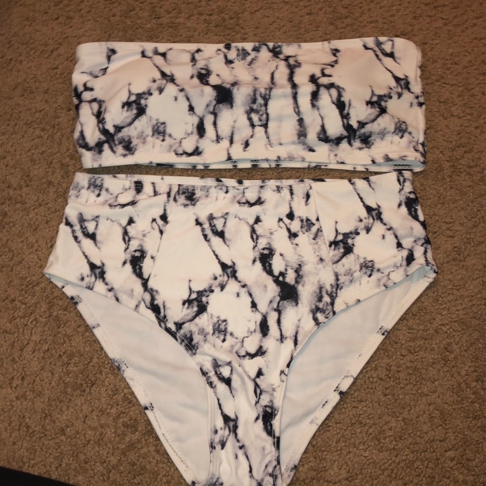 High waisted bathing suit